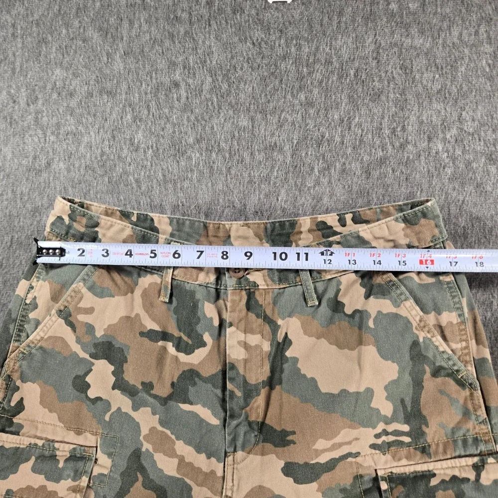 Levi's Cargo Shorts Mens 32 Camo Green Brown Cotton Multi Pocket Combat Utility